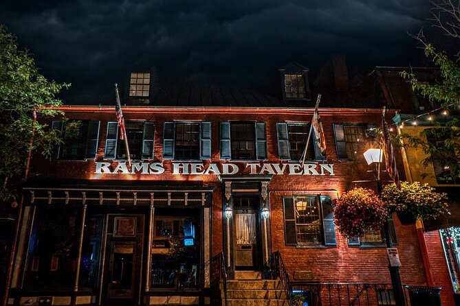 Annapolis Ghost Tours Boos & Booze Haunted Pub Crawl - The Old Annapolis Jail at 136 Dock Street
