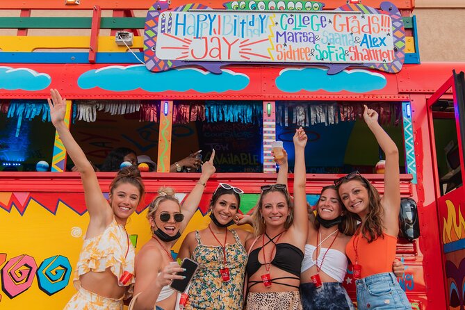 Aruba Happy Hour Party Bus Pub Crawl - Dancing and island music between stops