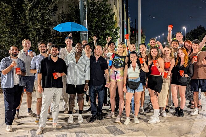 Athens Pub Crawl with 1hr Open Bar & VIP Nightclub Access - Stop one: a lively first bar and a fast start