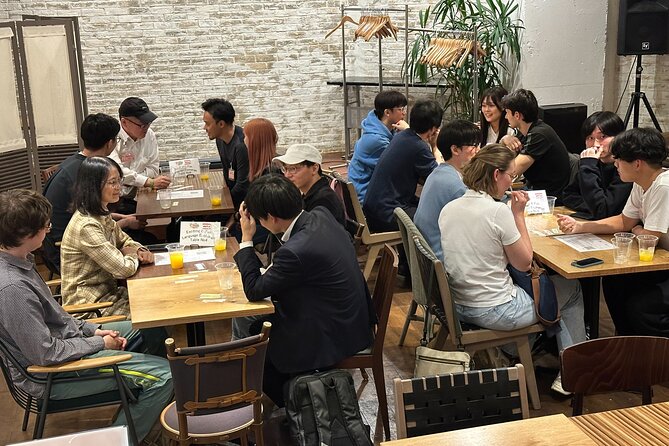 Japanese Speaking Experience Meet the locals Friend Cafe Shibuya - The later rounds and closing group photo