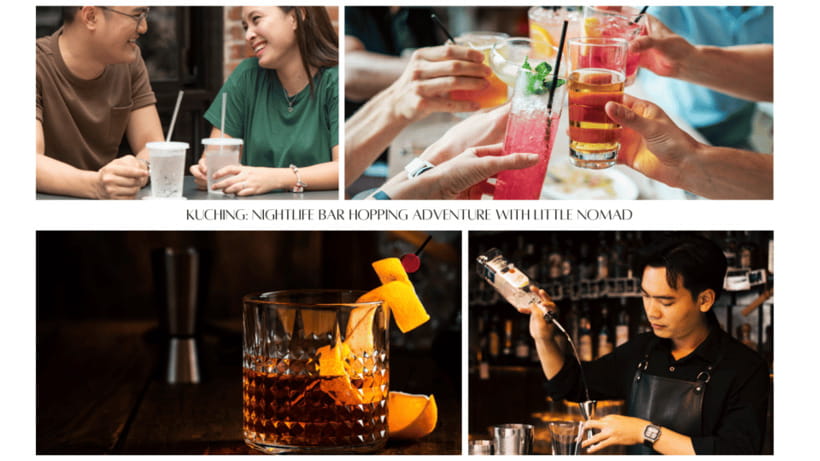 Nomadic Nightfall: Kuching Pub Crawl Adventure - First stop: Sarawak-inspired cocktails in a speakeasy