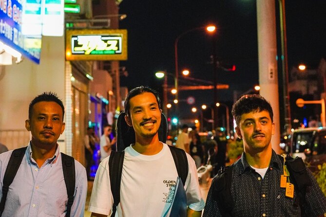 Okinawa Bar Hopping Tour with Sanshin Live in Music Town Koza - Stop one: Ichibangai Shotengai and the first toast