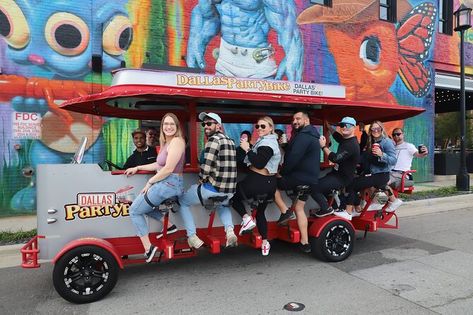 Party Bike Pub Crawl in Deep Ellum and Downtown Dallas - Stop one: Electric Shuffle Dallas on Elm Street