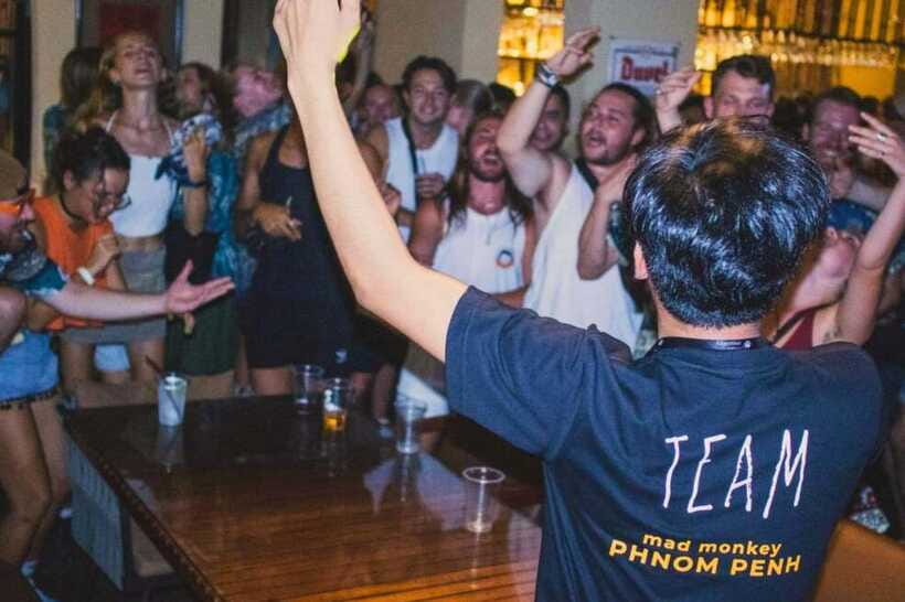 Phnom Penh Pub Crawl with Free Mad Monkey Singlet - Free drinks, discounted prices, and personal spending