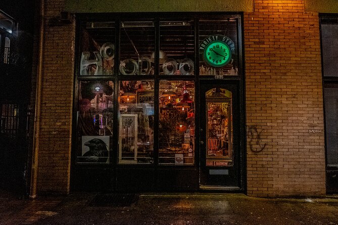 Portland Ghosts Boos and Booze Haunted Pub Crawl - The Shanghai Tunnel area and the biggest question mark
