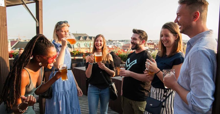 Prague: Local Pub Walking Tour with 5 Beers - Meeting at Prague’s Rotating Kafka Head