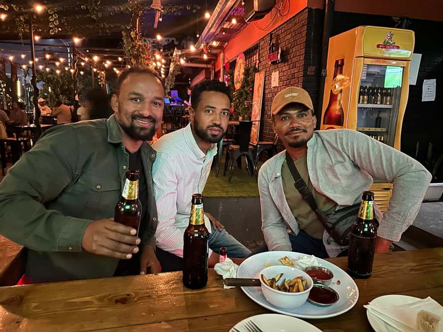 Pub-crawl Tour ( locally crafted beer and wine tasting ) - Moving through three or more Addis venues