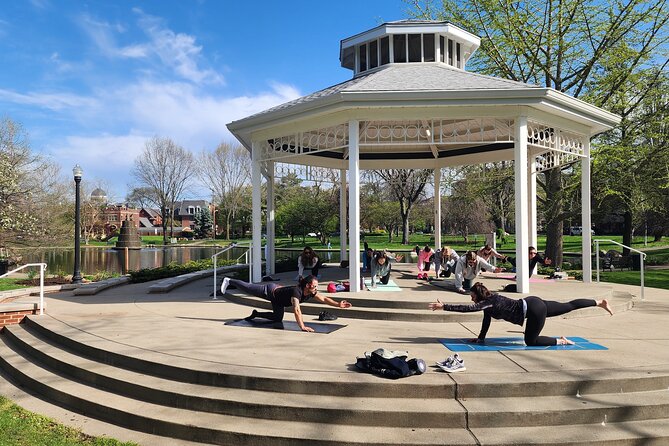 Shared Yoga and Coffee Experience On The Trolley Pub - Pedaling through Columbus toward Goodale Park