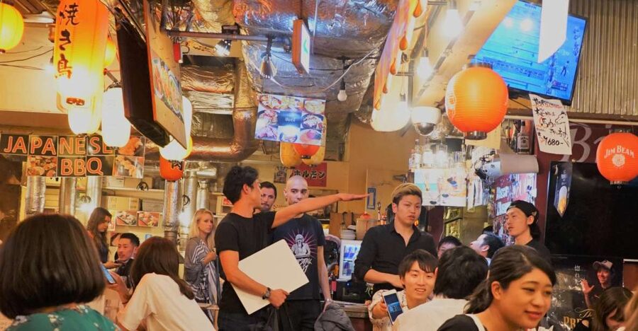 Shibuya Meltdown Night Tour: All-You-Can-Drink Bar Hopping - First stop: Japanese beer and grilled food