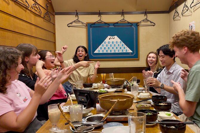 Tokyo Shinjuku Bar Hopping –Wagyu , Ramen & 7 Dishes - Second stop: wagyu sukiyaki, ramen and drinks
