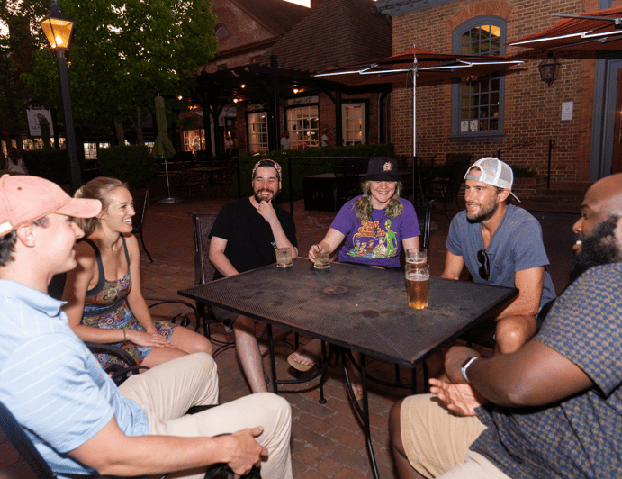 Williamsburg: Colonial Ghosts Haunted Pub Crawl - Starting at Thomas Jefferson’s bench in Merchant’s Square